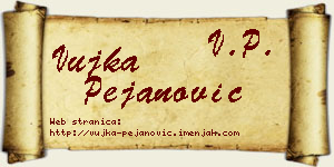 Vujka Pejanović vizit kartica